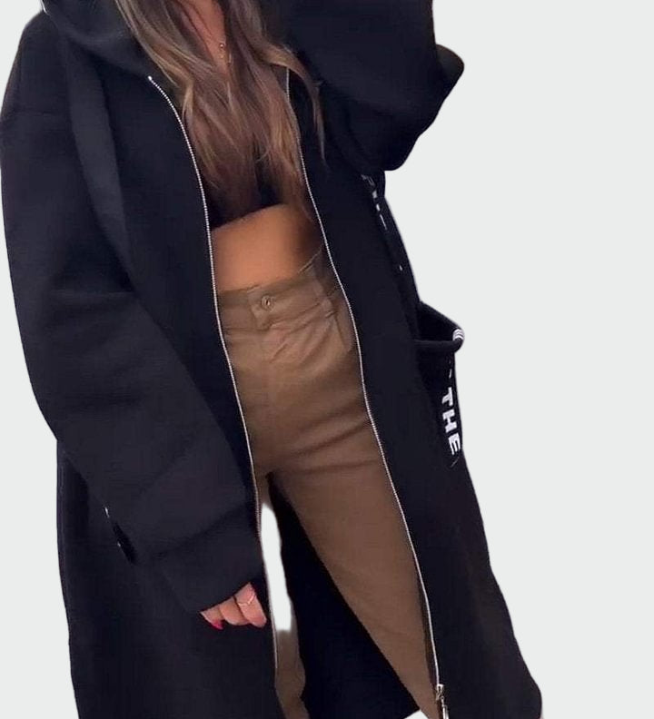 Martina - dlhý kabát s kapucňou