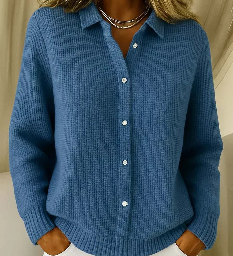 Alicja - Strukturalny sweter z guzikami