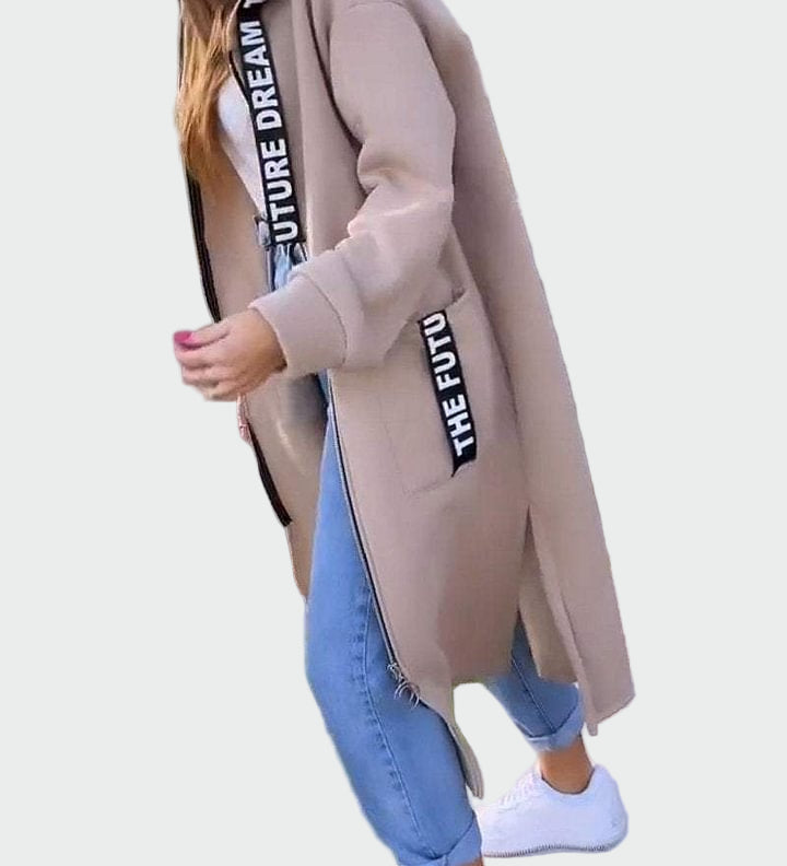 Martina - dlhý kabát s kapucňou