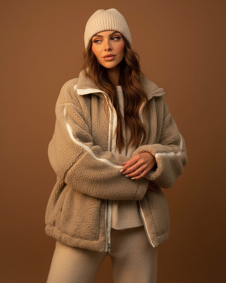 Aleksandra - Kurtka z pluszu teddy