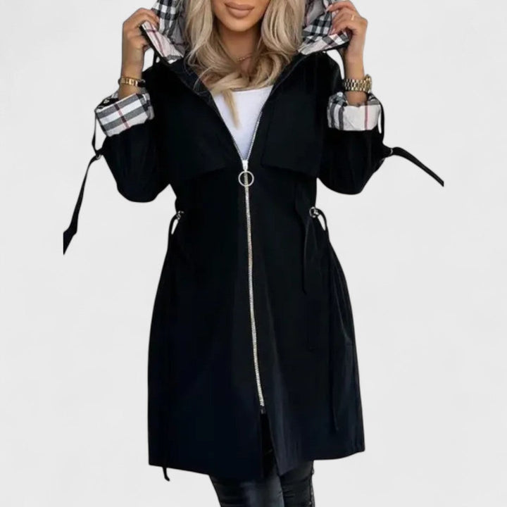Veronica - Wodoodporny i wiatroszczelny płaszcz z zamkiem