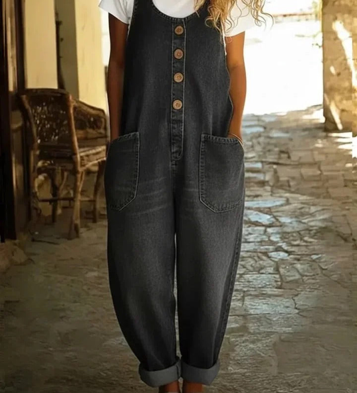 Kinga - Kombinezon z Prania Denimu Vintage